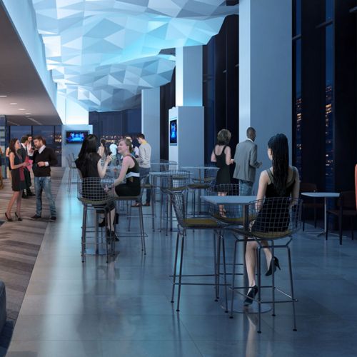 KPMG café at night
