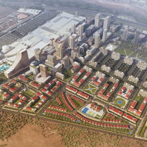 Aerial C, district overview