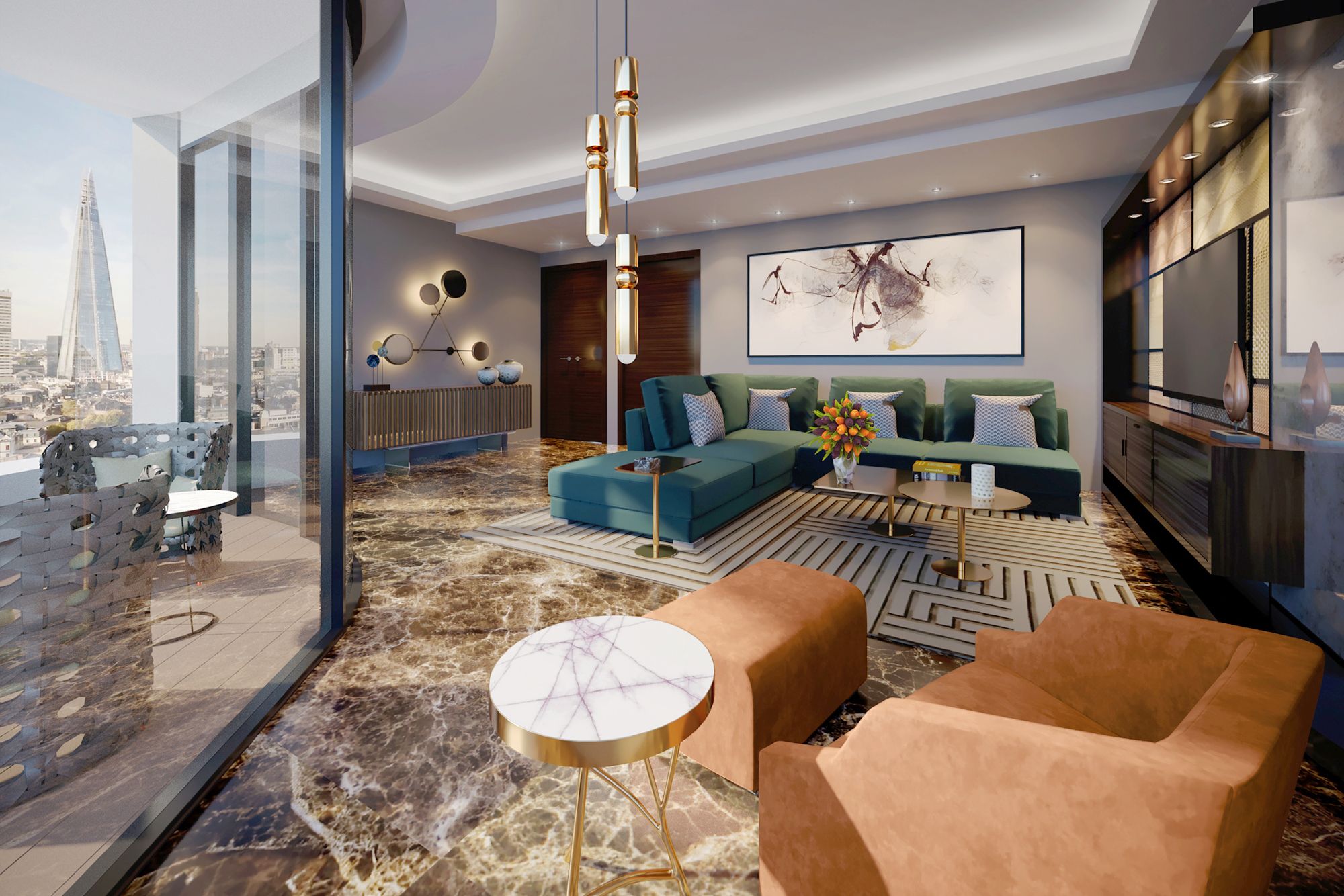 Corniche project living room
